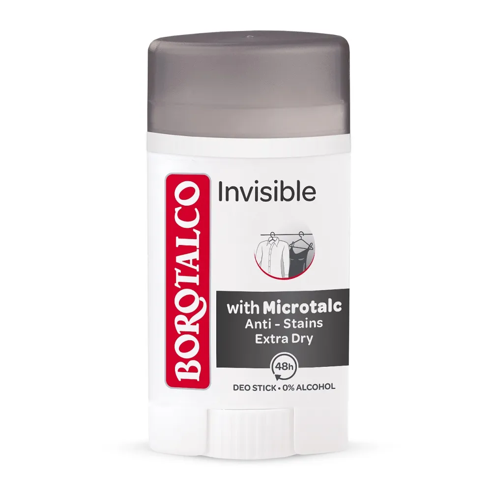 Deodorant stick Invisible, 40ml, Borotalco