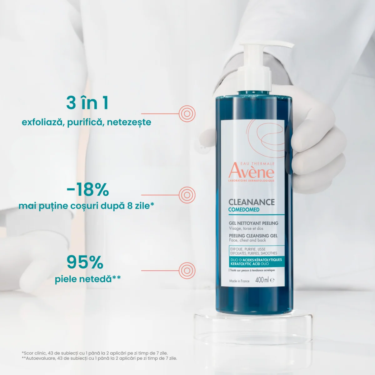 Gel de curatare exfoliant Cleanance Comedomed, 400ml, Avene