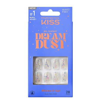 Unghii false Gel Fantasy Dreamdust Mood Dust, 28 bucati, Kiss