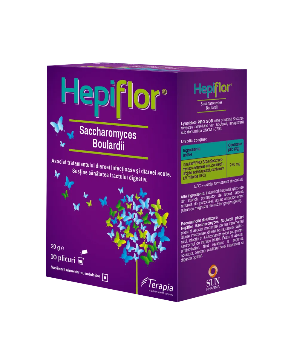 Hepiflor Saccharomyces B. , 10 plicuri, Terapia