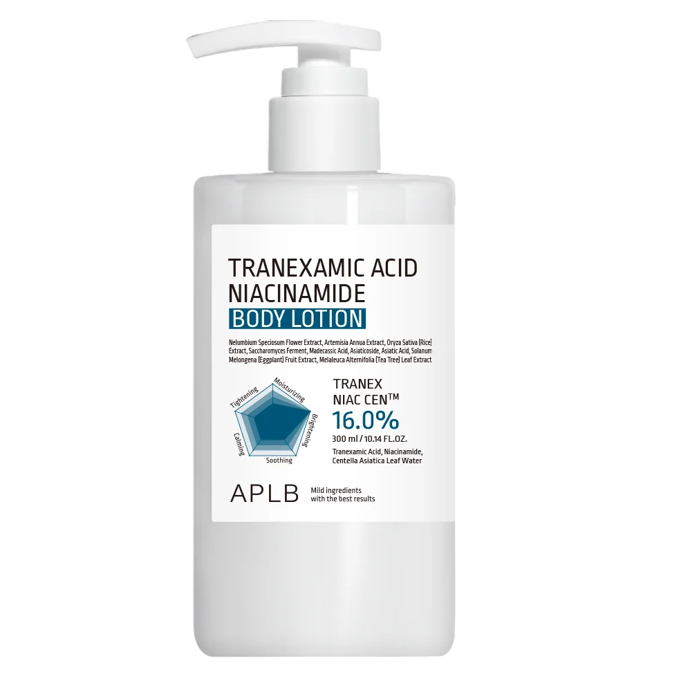 Lotiune de corp pentru reducerea petelor pigmentare cu Acid Tranexamic si Niacinamida, 300ml, APLB