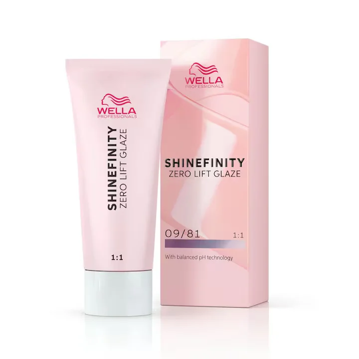 Vopsea demi-permanenta Shinefinity Zero Lift Glaze 09/81 Platinum Opal, 60 ml, Wella Professionals 