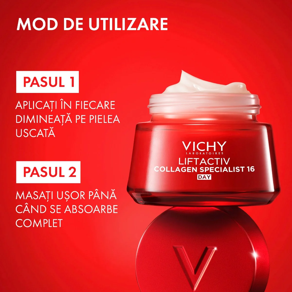 Crema antirid de zi pentru toate tipurile de ten Liftactiv Collagen Specialist 16, 50ml, Vichy