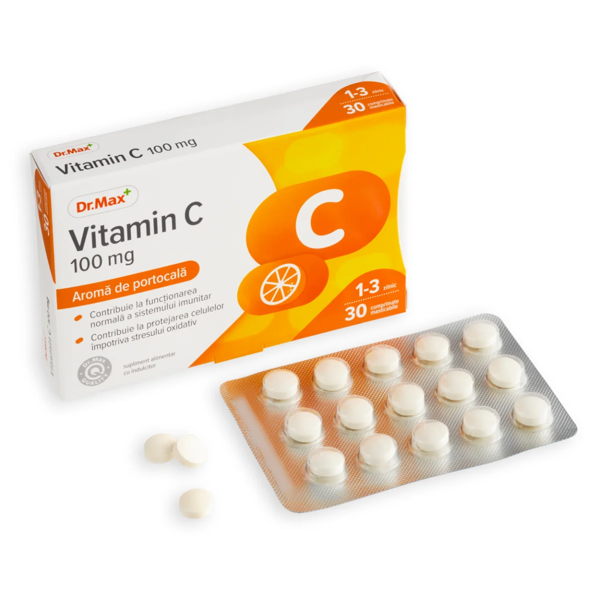 Dr. Max Vitamina C 100mg, 30 comprimate masticabile