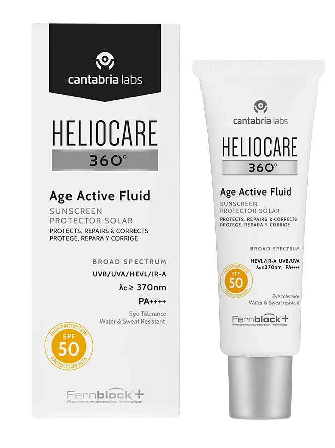Fluid pentru fata Age Active cu SPF50 Heliocare 360º, 50ml, Cantabria Labs
