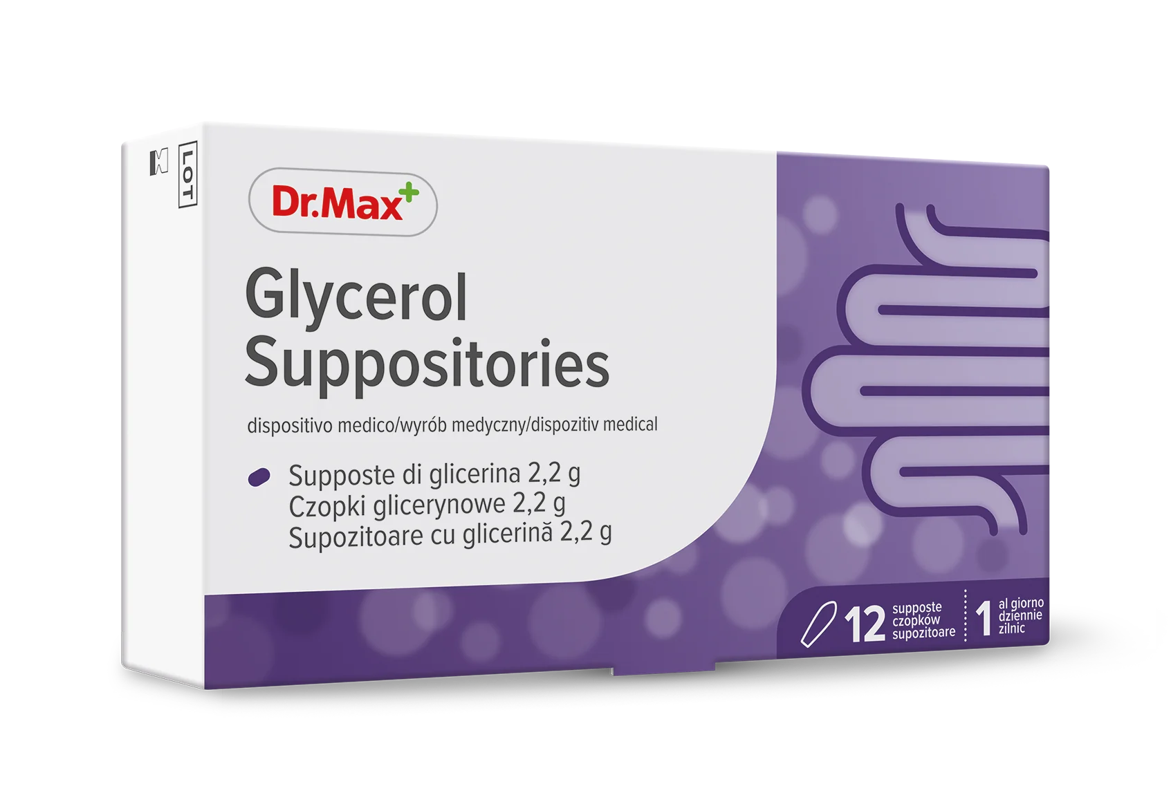 Dr. Max Glycerol Suppositories 2,2g, 12 bucati