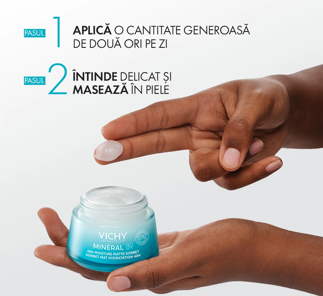 Mod de utilizare Sorbet-crema Mineral 89 Moisture Matte Mod de utilizare Sorbet-crema Mineral 89 Moisture Matte