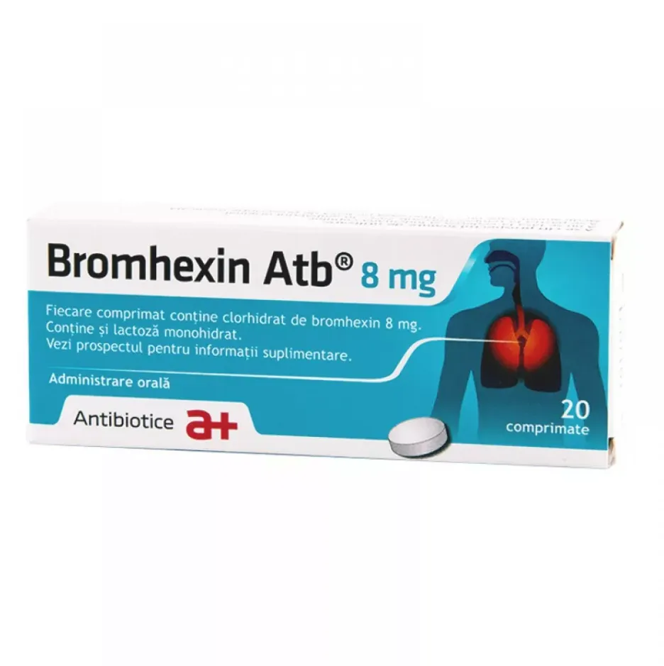 Bromhexin 8mg, 20 comprimate, Antibiotice