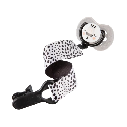 Panglica cu clips pentru suzeta Salt&Pepper, 1 bucata, LOVI