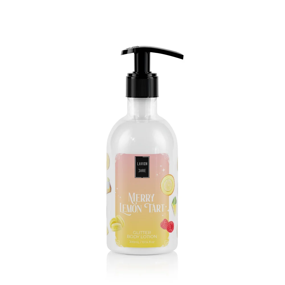 Pachet Gel de dus 500ml + Lotiune de corp 300ml Merry Lemon Tart, Lavish Care