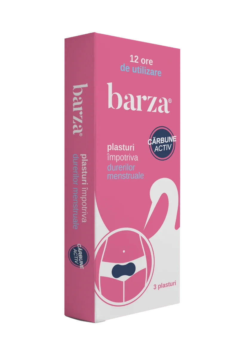 Plasturi impotriva durerilor menstruale, 3 bucati, Barza