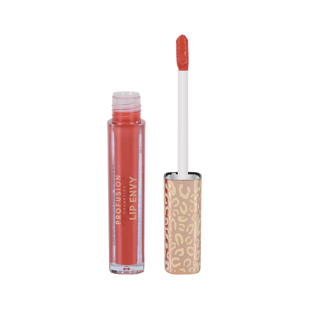 Set Luciu de buze ultra neted si lucios 3.5ml + Creion pentru buze cu finish satinat 0.3g Lip Envy Nude Nectar, Profusion Cosmetics