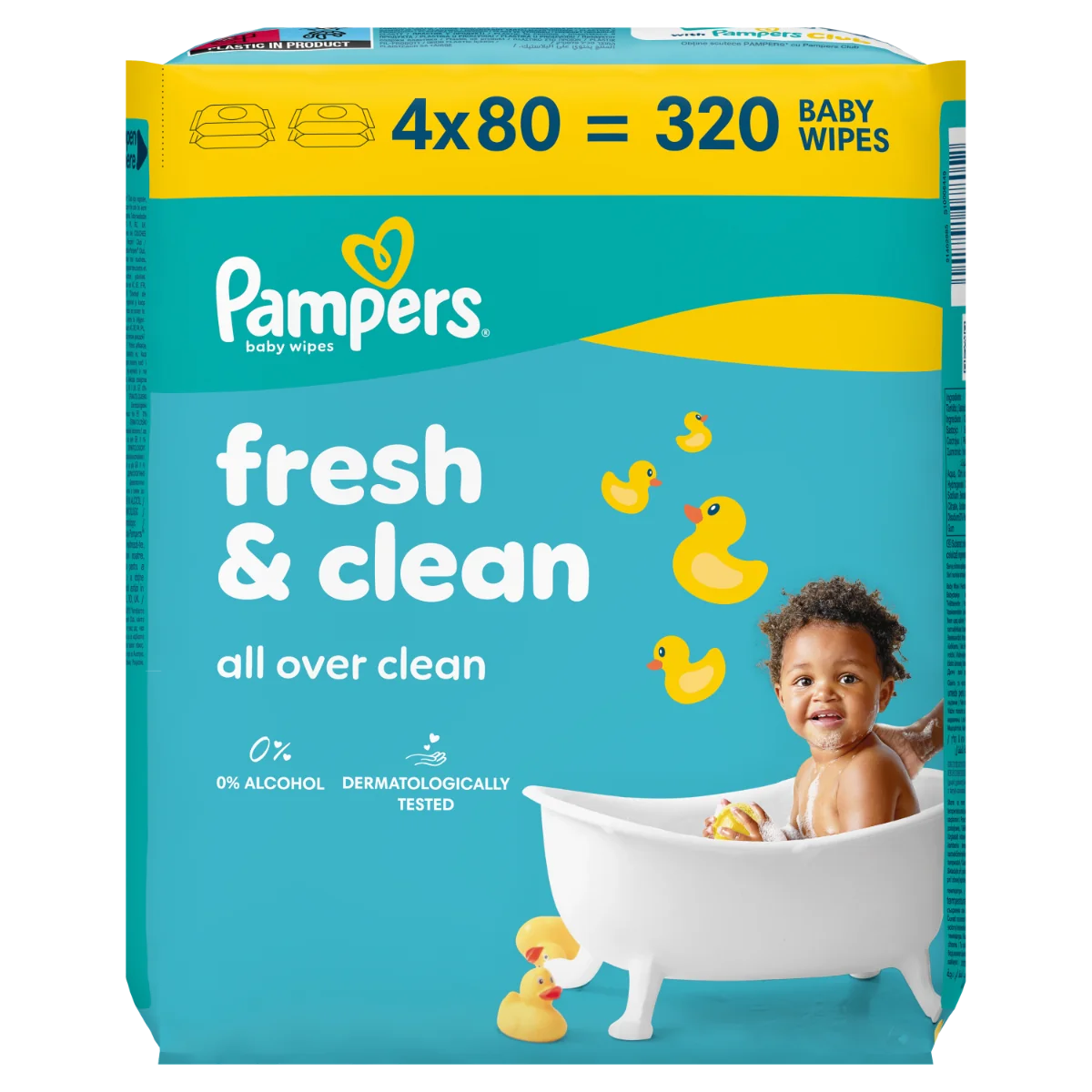 Servetele umede Fresh Clean, 320 bucati, Pampers
