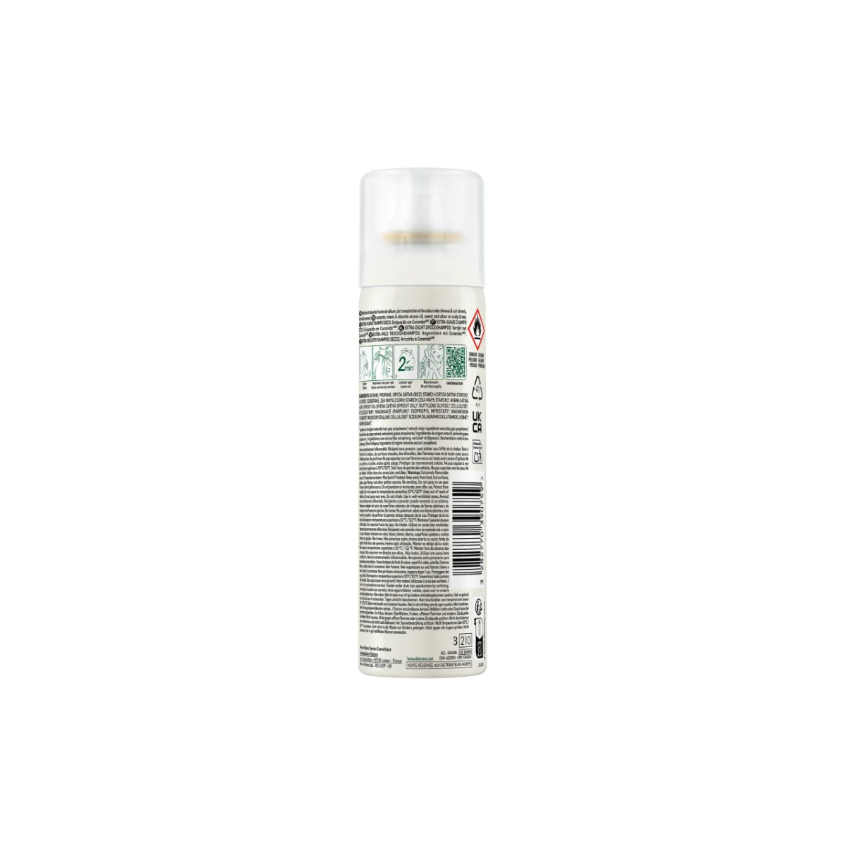 Sampon uscat cu lapte de ovaz, 150ml, Klorane