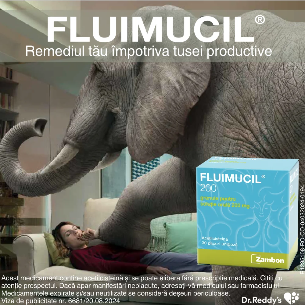Fluimucil 200mg, 30 plicuri, Dr. Reddys