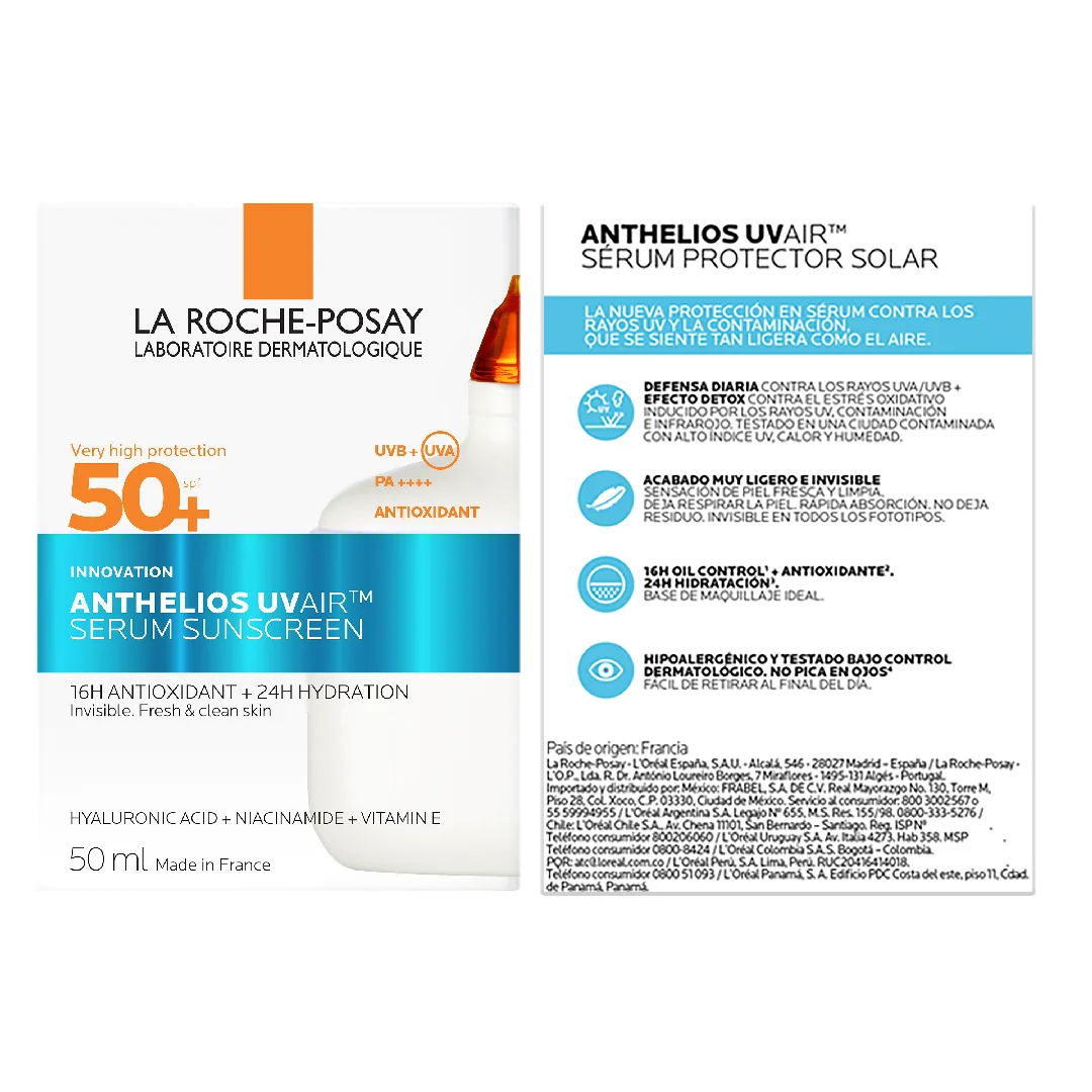 Serum solar cu protectie impotriva radiatiilor UV si a poluarii SPF 50+ Anthelios UVAir, 50ml, La Roche-Posay
