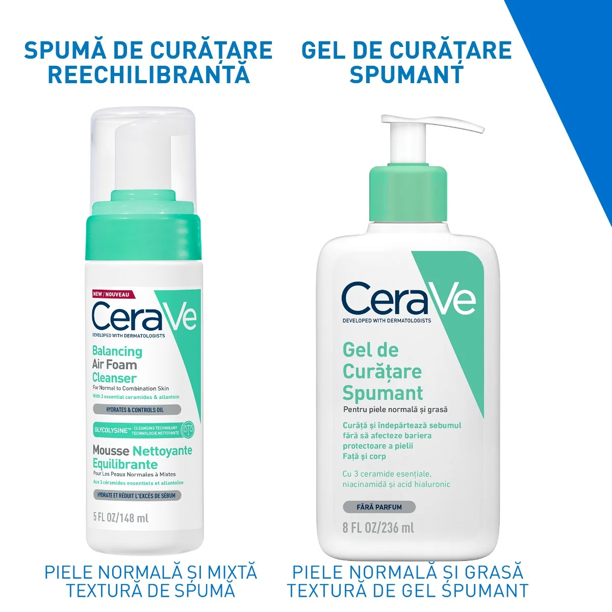 Spuma de curatare reechilibranta pentru ten normal si mixt, 148ml, CeraVe