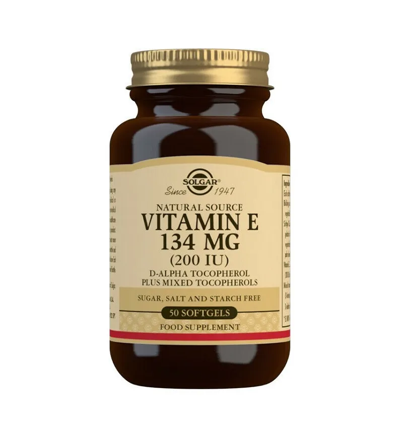 Vitamina E naturala 134mg, 50 capsule, Solgar