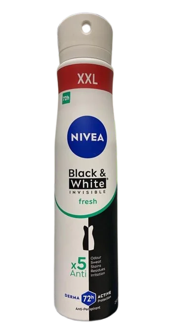 Deodorant spray Invisible Black & White Fresh, 250ml, Nivea