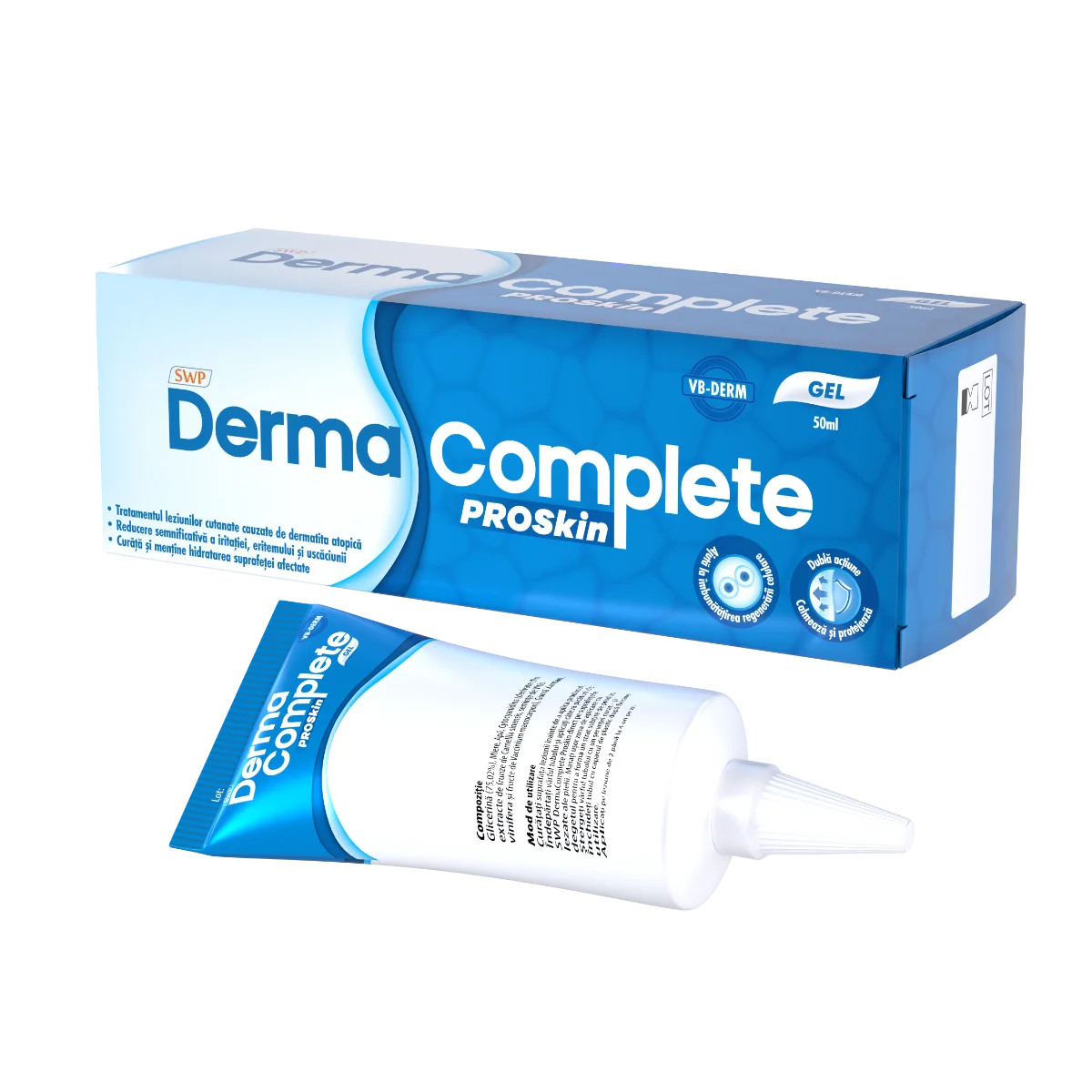 Gel pentru afectiuni cutanate ale pielii Derma Complete Proskin, 50ml, Sun Wave Pharma