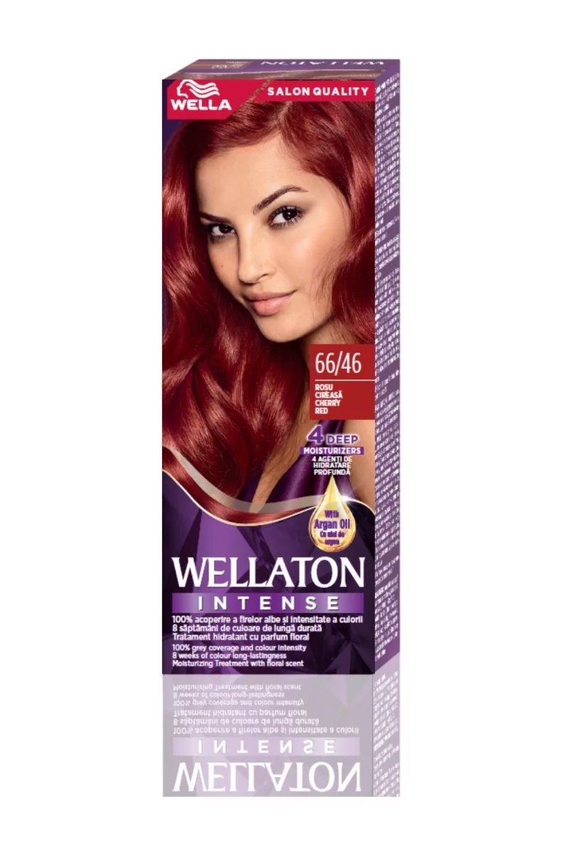Vopsea de par permanenta Rosu Cireasa 66.46, 110ml, Wellaton