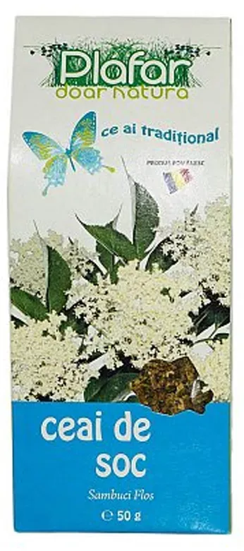 Ceai flori de soc, 50g, Plafar