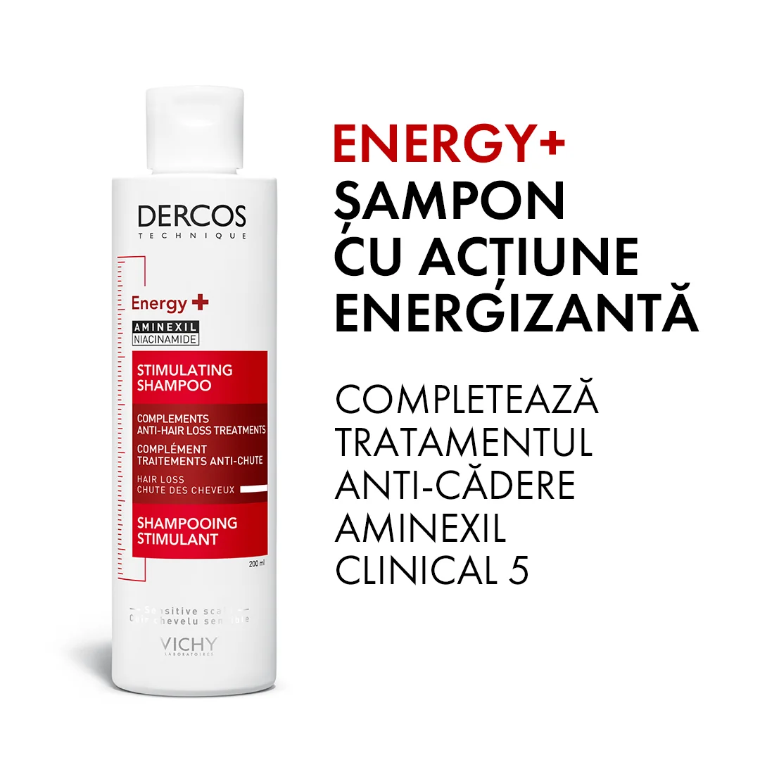 Sampon energizant impotriva caderii parului cu aminexil Energy+ Dercos, 200ml, Vichy