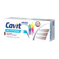 Multivitamine cu aroma de ciocolata fara zahar Adulti, 20 tablete, Cavit