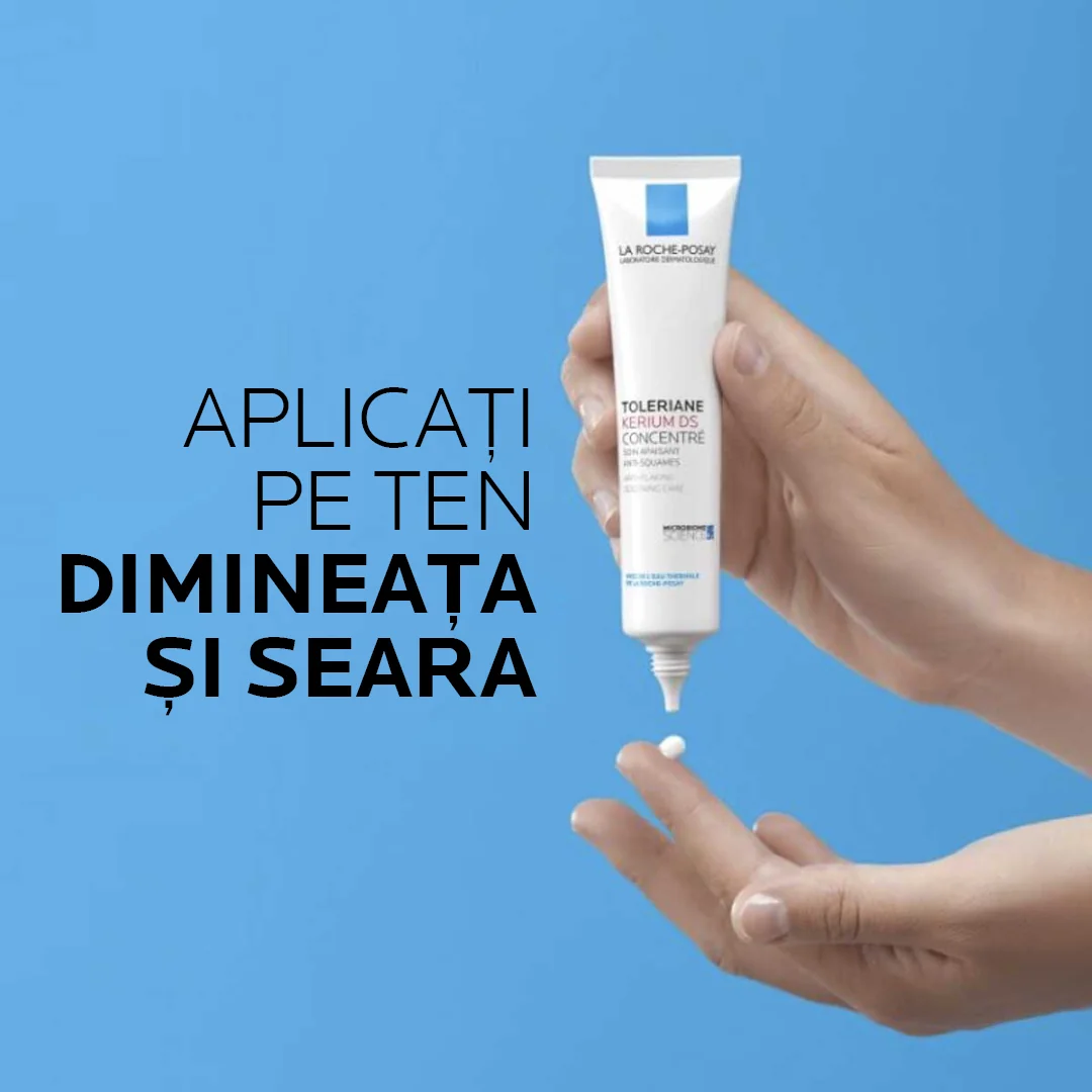 Crema anti-scuame hidratanta si calmanta Toleriane Kerium DS, 40ml, La Roche Posay