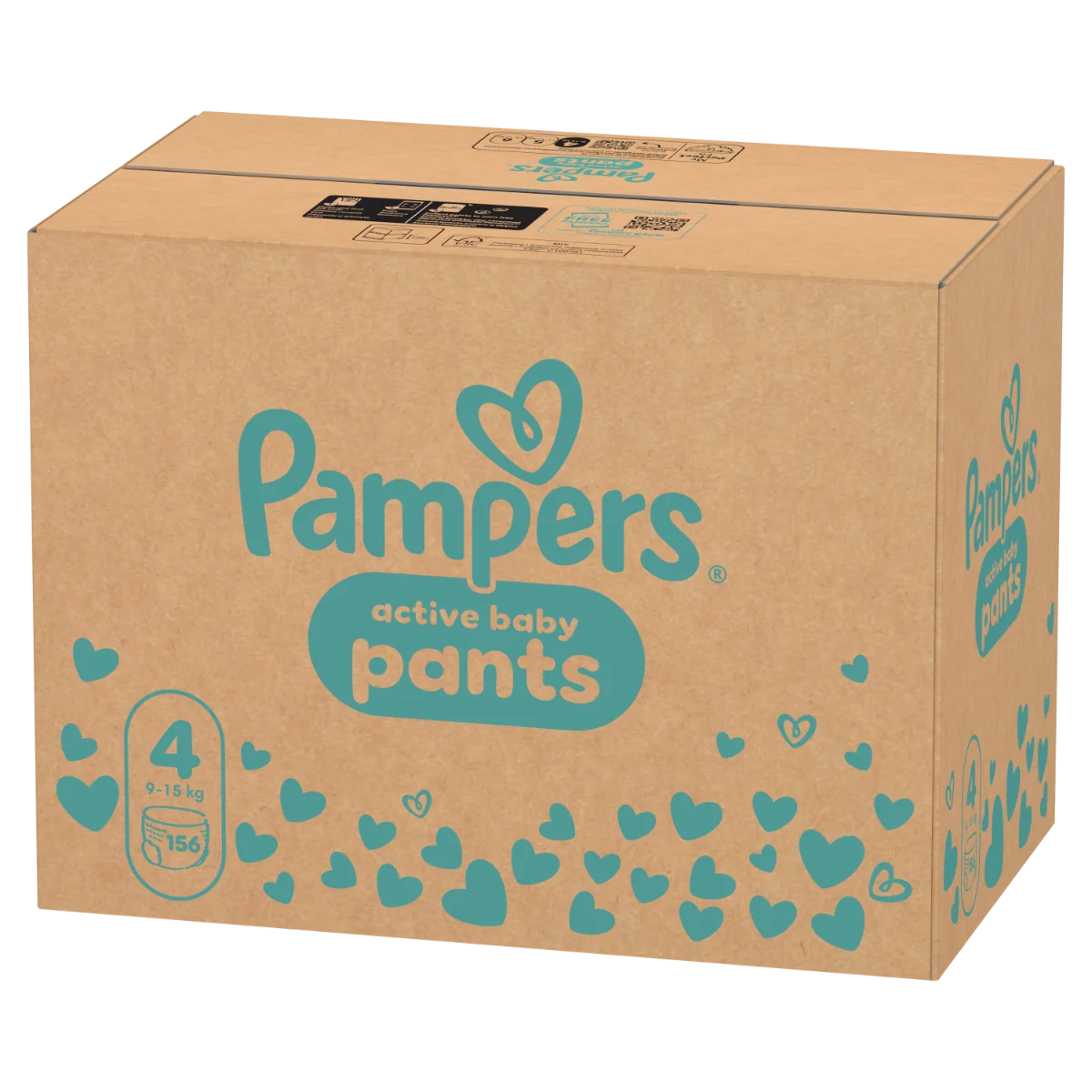 Scutece-chilotel Pants XXL Box Marimea 4 pentru 9-15 kg, 156 bucati, Pampers