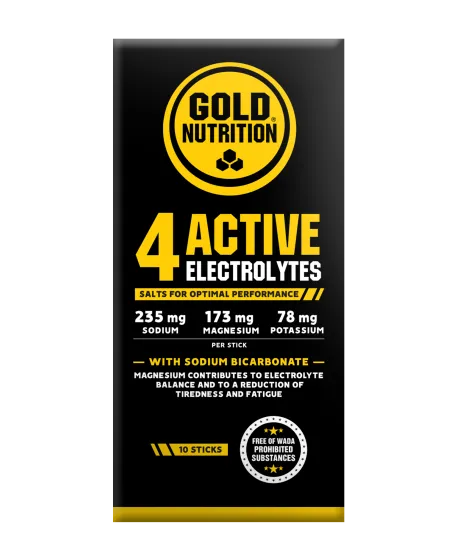 4 Active Electrolytes, 10 plicuri, Gold Nutrition