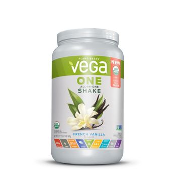 Proteina vegetala cu aroma de vanilie All-In-One Nutritional Shake, 689g, Vega 