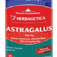 Astragalus 500mg cu 70% Polizaharide, 30 capsule, Herbagetica