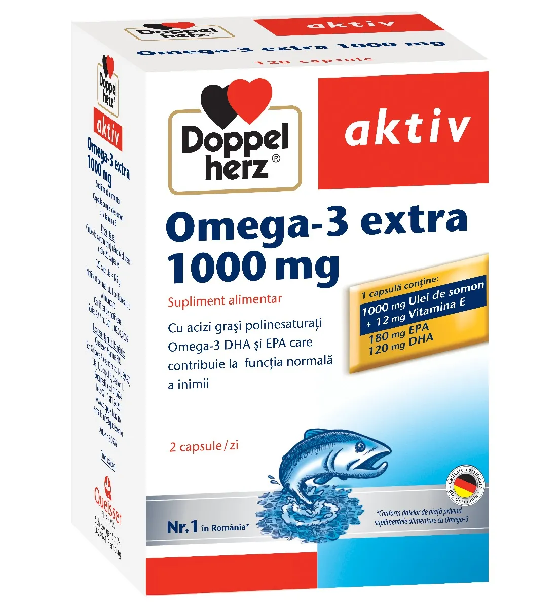 Omega 3 extra 1000 mg, 120 capsule, Doppelherz
