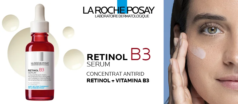 Ser concentrat anti-rid pentru riduri pronuntate si ten neuniform Retinol B3, 30ml, La Roche-Posay Ser concentrat anti-rid pentru riduri pronuntate si ten neuniform Retinol B3, 30ml, La Roche-Posay
