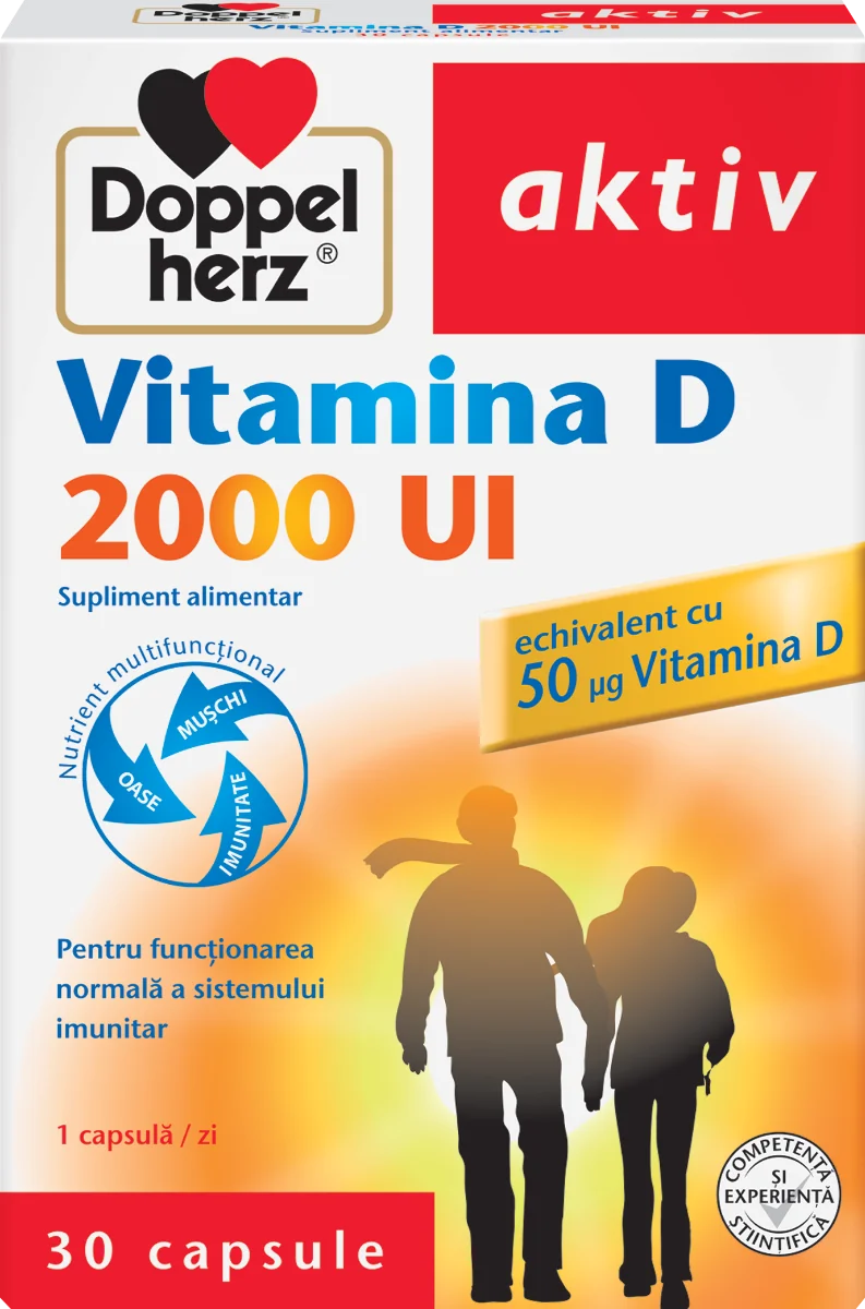 Vitamina D 2000UI Aktiv, 30 capsule, Doppelherz