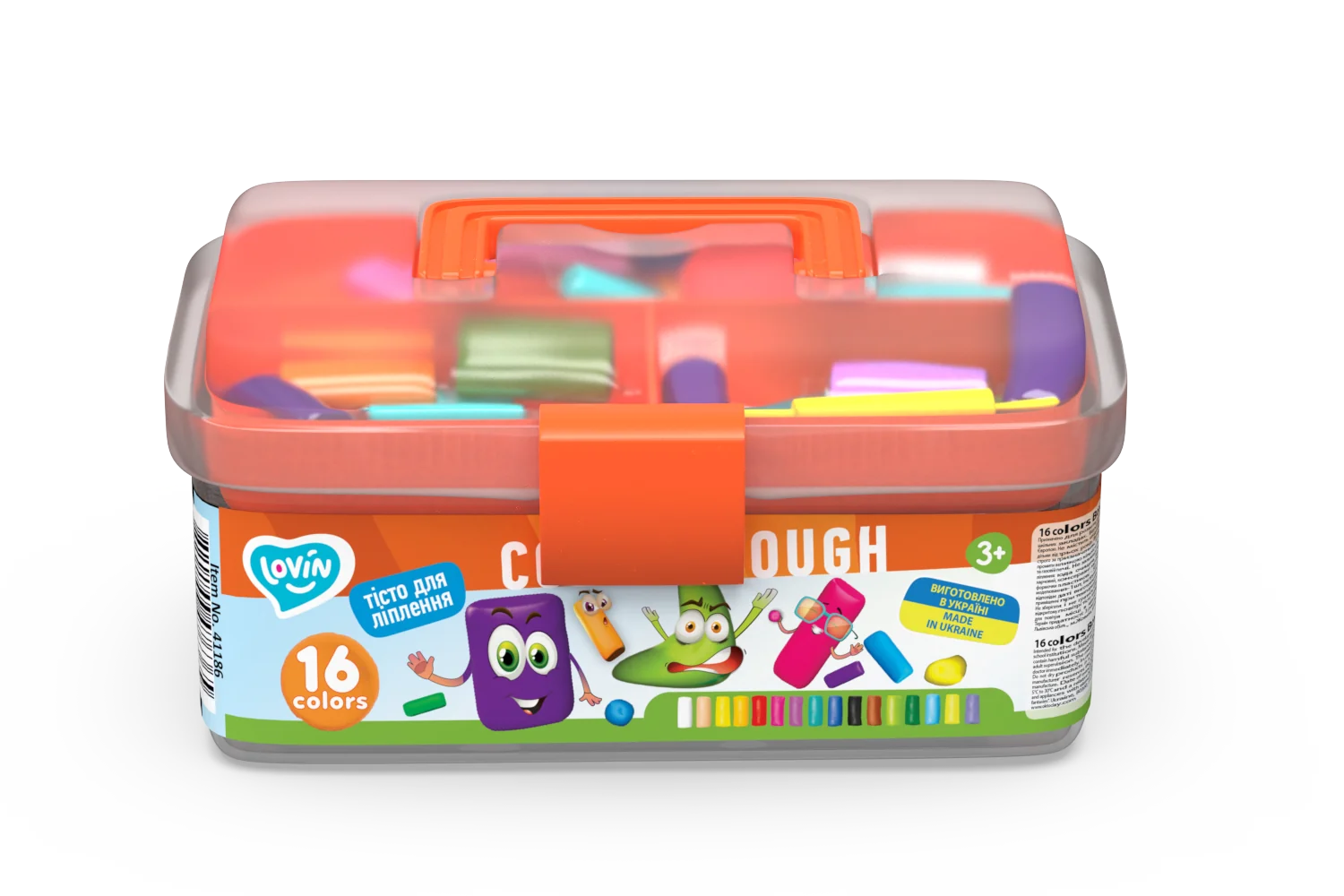 Set plastilina si accesorii pentru modelaj 16 culori Lovin, 1 bucata, Oktoclay