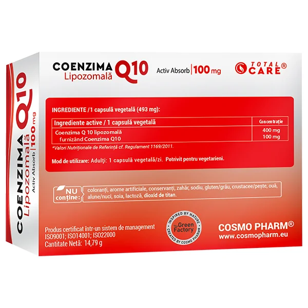 Conezima Q10 Lipozomala, 30 capsule, Cosmopharm