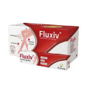 Pachet Fluxiv 60 comprimate + Crema tonica Fluxiv 20g, Antibiotice 