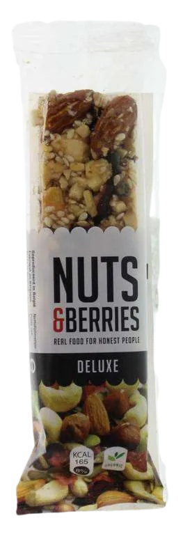 Baton crocant ECO cu nuci seminte de susan si dovleac Deluxe, 40g, Nuts & Berries