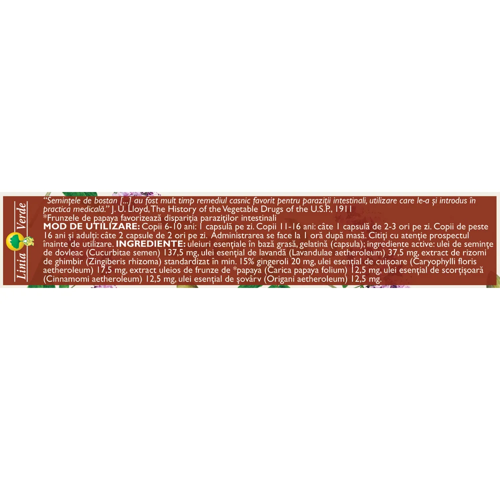 Vermicin Forte, 20 capsule moi, Fares