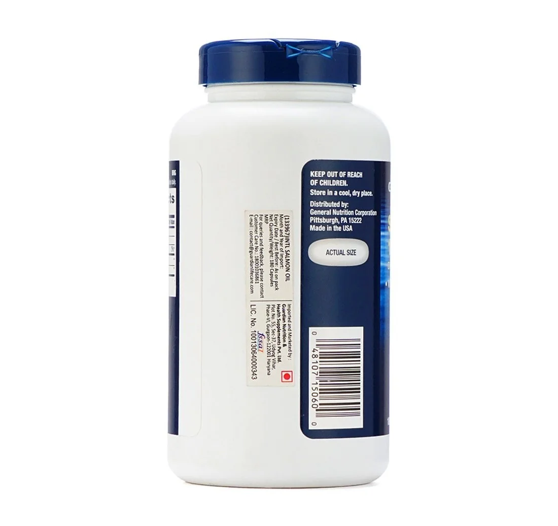 Ulei de somon 1000mg, 180 capsule, GNC
