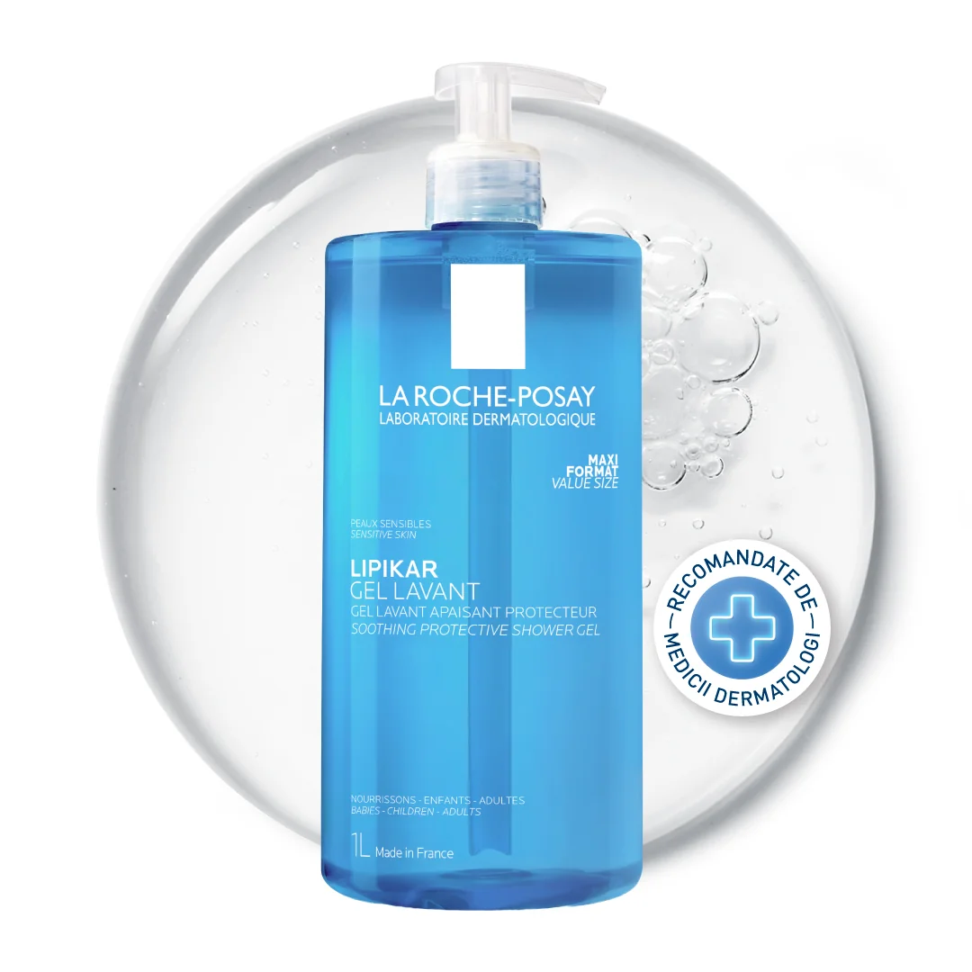 Gel de curatare pentru piele sensibila bebelusi copii si adulti Lipikar, 1000ml, La Roche-Posay