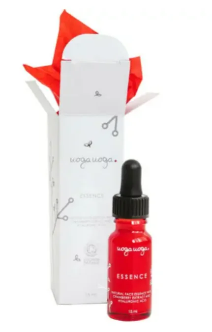 Esenta naturala pentru fata Bio cu extract de merisoare si acid hialuronic, 15ml, Uoga Uoga