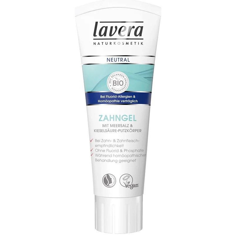 Pasta-gel de dinti fara fluor si fara fosfati Neutral, 75ml, Lavera