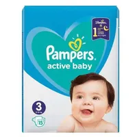 Scutece pentru copii Active Baby 3, 6-10kg, 15 bucati, Pampers