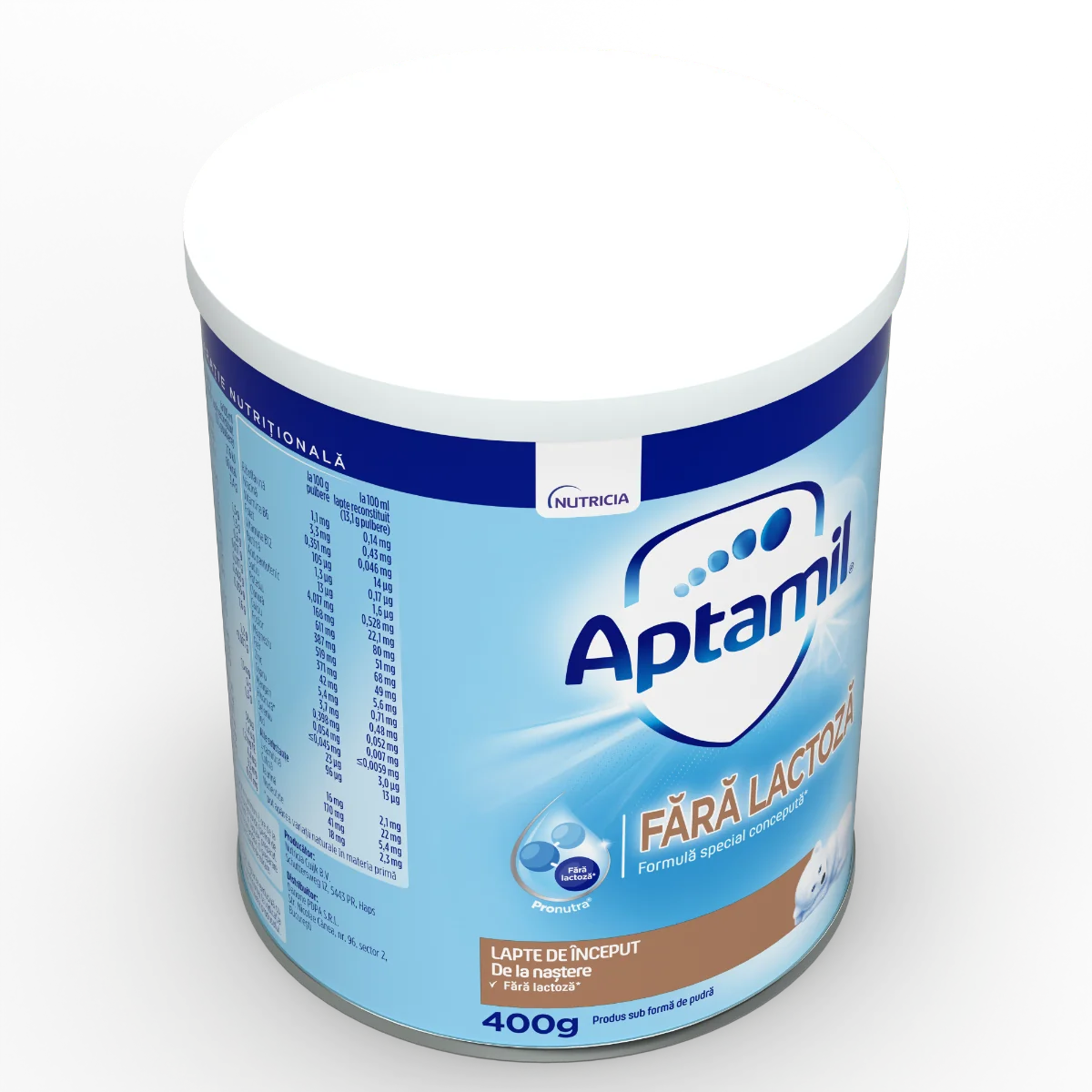 Lapte de inceput de la nastere fara lactoza, 400g, Aptamil