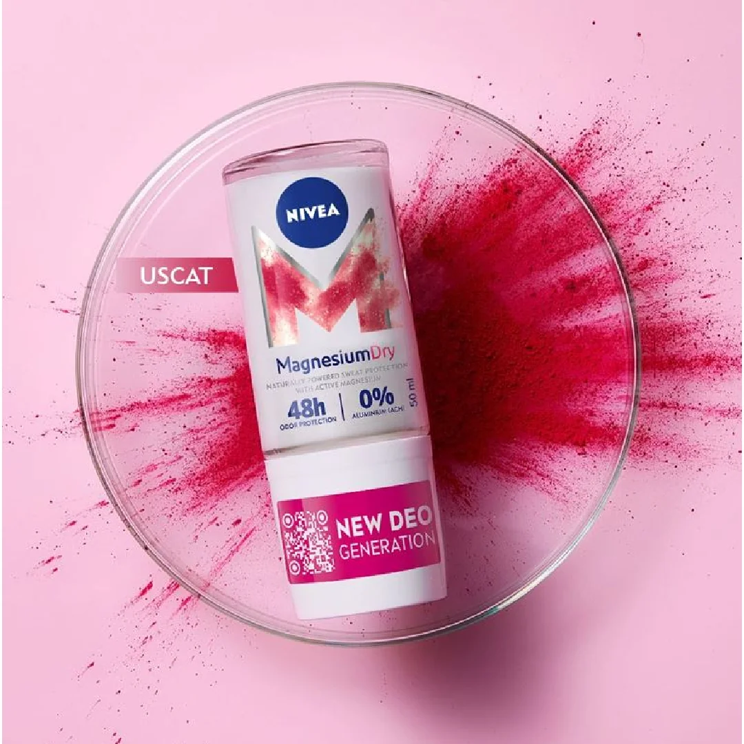 Deodorant roll-on pentru femei Magnesium Dry, 50ml, Nivea