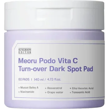 Dischete imbibate in ser Meoru Podo Vita C Turn-Over Dark Spot, 60 bucati, Sungboon Editor