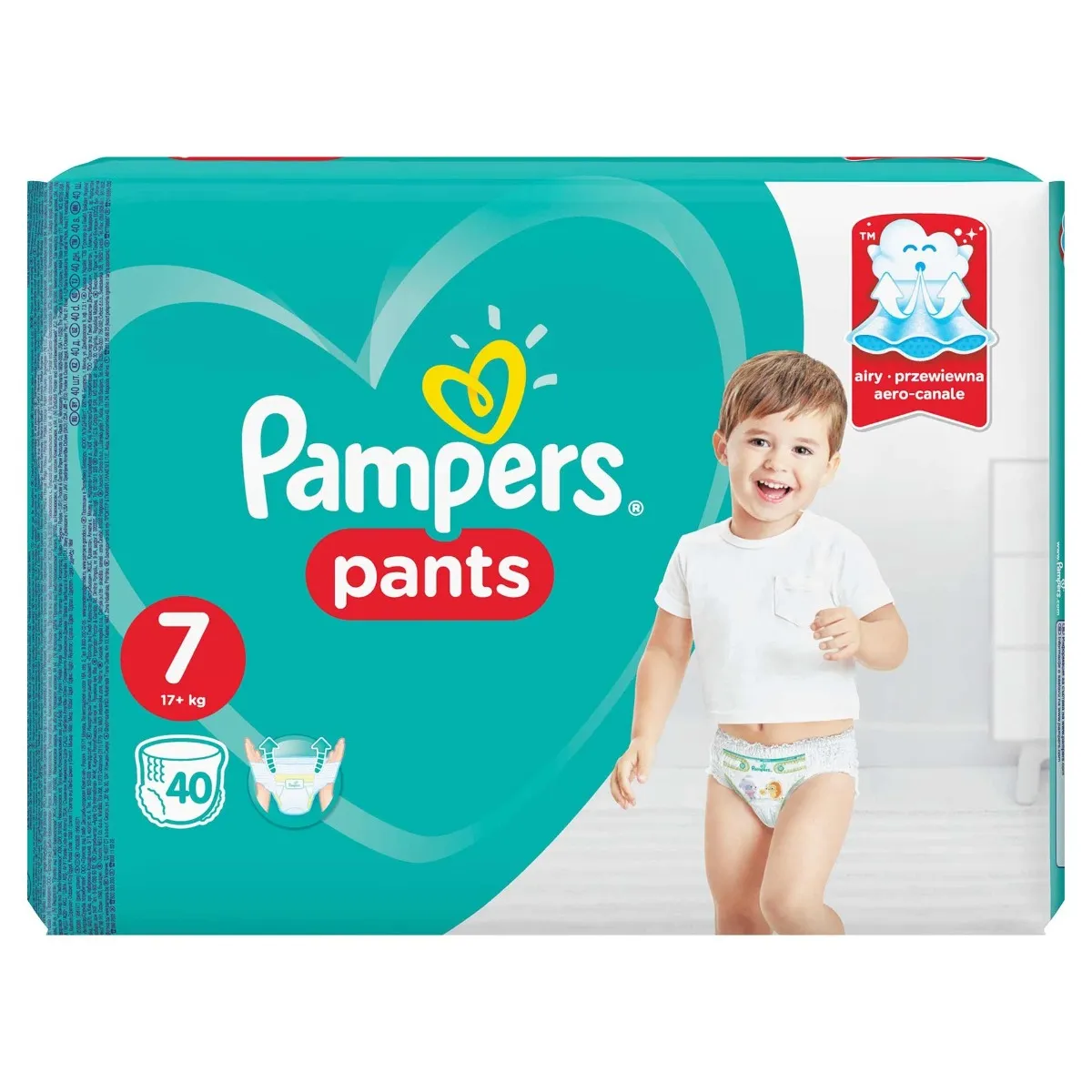 Scutece-chilotel Pants Jumbo Pack marimea 7 pentru 17+ kg, 40 bucati, Pampers